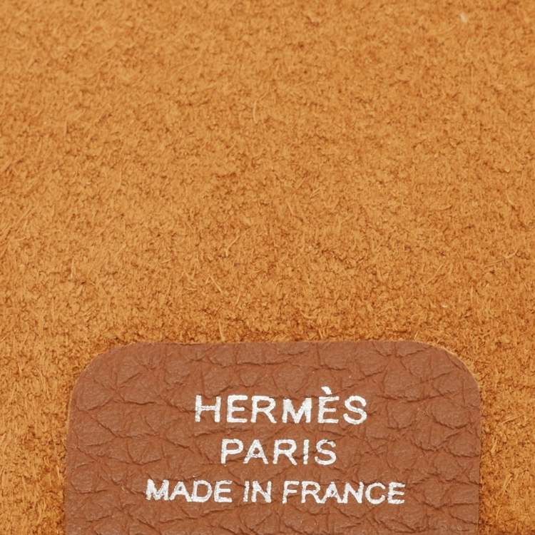 Pre Owned Hermes Gold Togo Leather Ulysse PM Notebook Cover