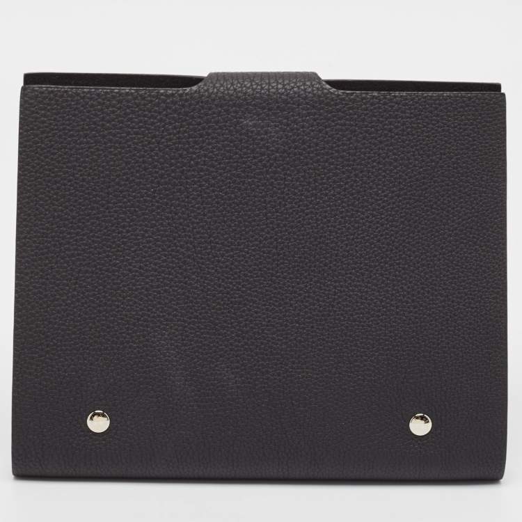 Pre Owned Hermès Noir Togo Leather Ulysse MM Notebook Cover