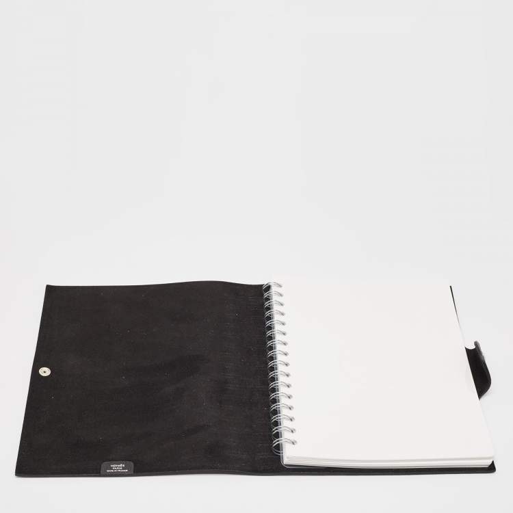 Pre Owned Hermès Noir Togo Leather Ulysse MM Notebook Cover