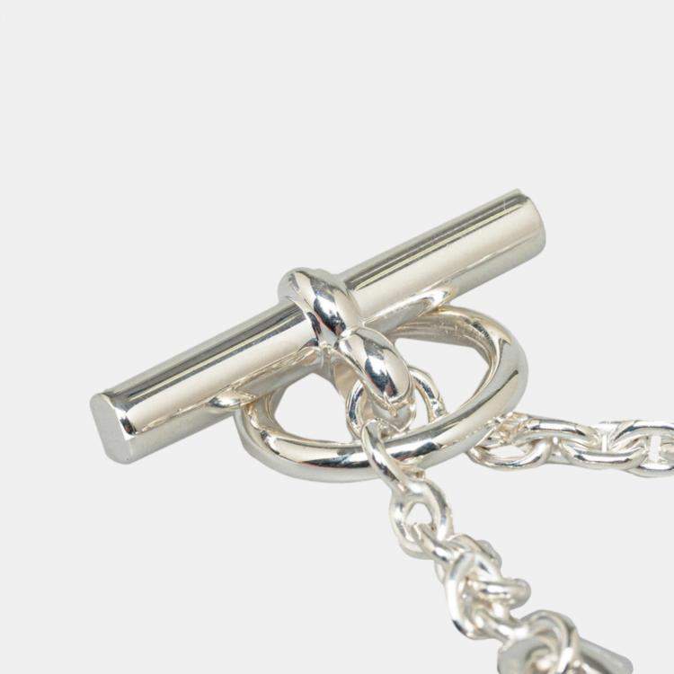 Pre Owned Hermes Silver Chain D'Ancre Bracelet