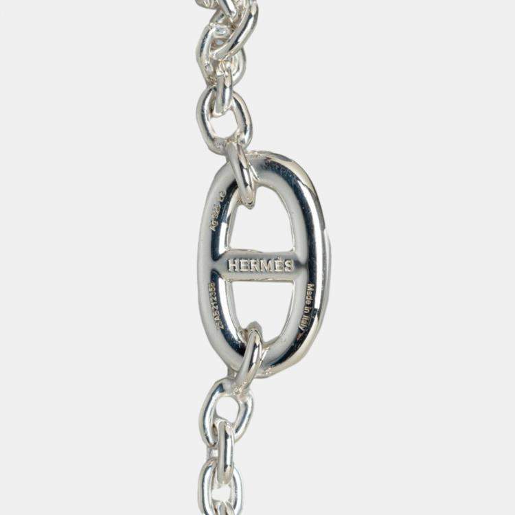 Pre Owned Hermes Silver Chain D'Ancre Bracelet