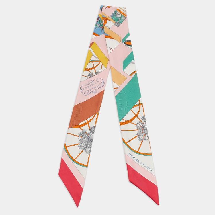 Pre Owned Hermes Rose Springs Springs Silk Twilly