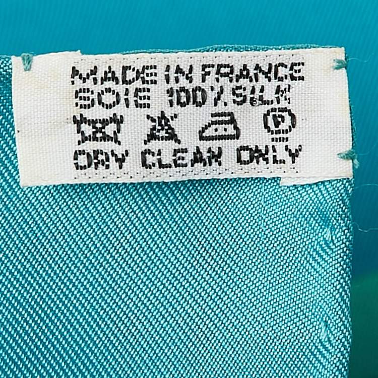 Pre Owned Hermès Blue Les Coupes Silk Square Scarf