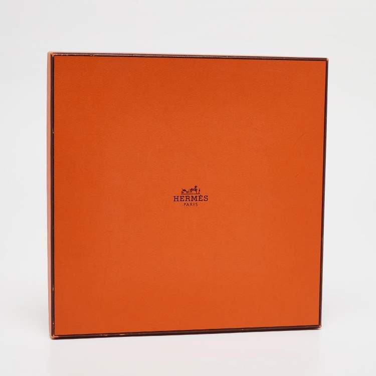 Pre Owned Hermès Orange Mon Petit Cheval Mexican Silk Scarf