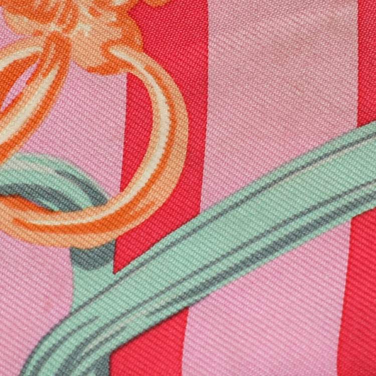 Pre Owned Hermes Pink Brides De Gala Bayaderes Silk Twilly