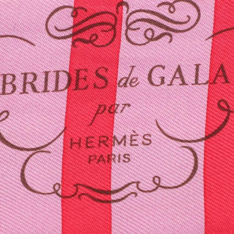 Pre Owned Hermes Pink Brides De Gala Bayaderes Silk Twilly