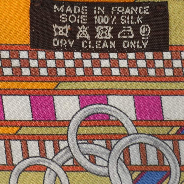 Pre Owned Hermes Multicolor Brides et Gris-Gris Silk Twilly