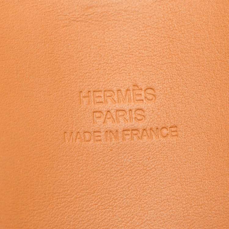 Pre Owned Hermes Black Leather Collier De Chien Palladium Plated Wide Bracelet L