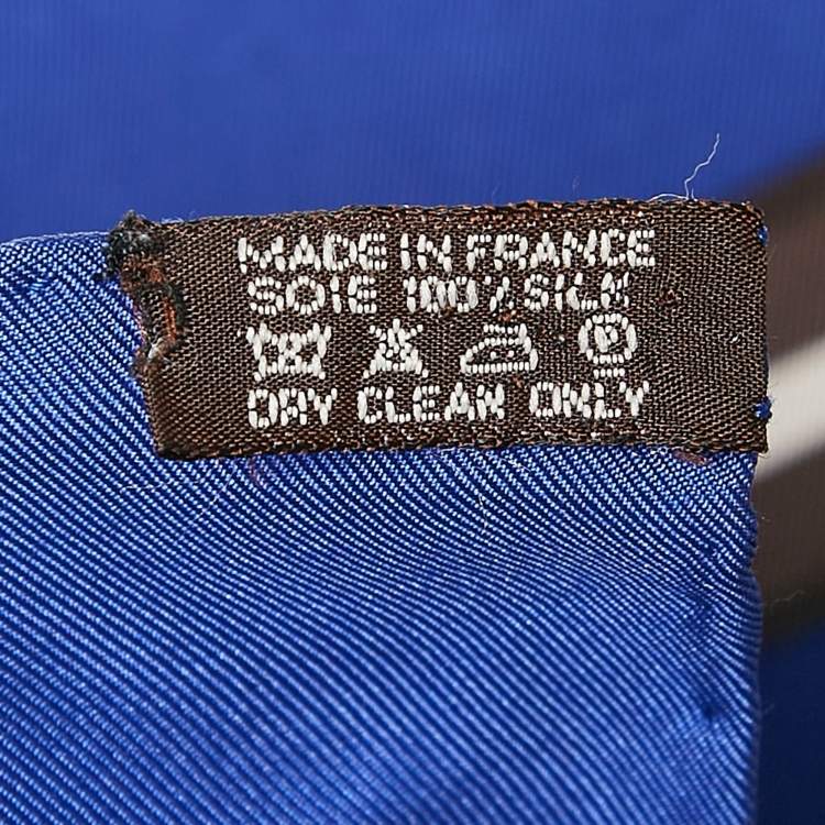 Pre Owned Hermes Blue Silk Quadrige ll Scarf