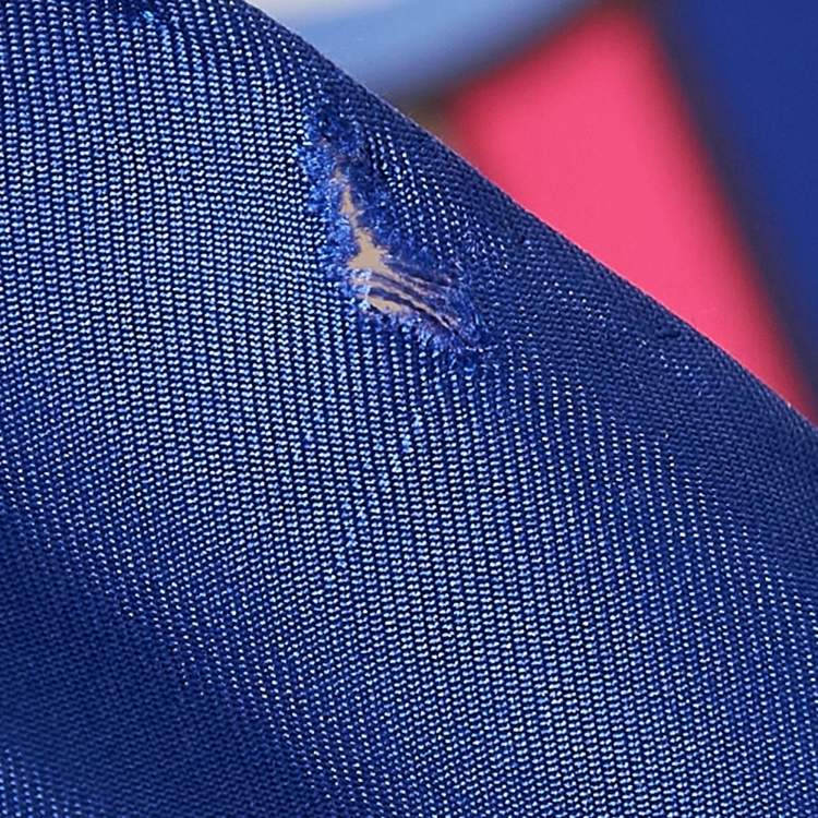 Pre Owned Hermes Blue Silk Quadrige ll Scarf