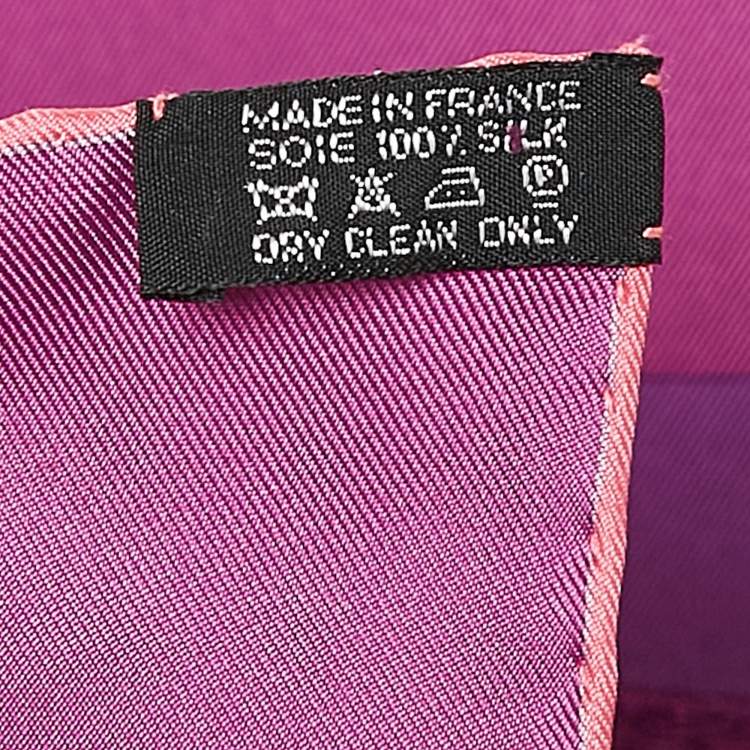 Pre Owned Hermes Purple Silk Brides de Gala Brode Scarf
