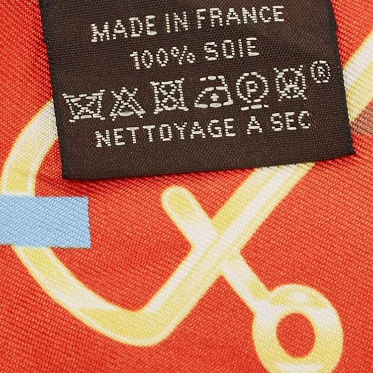 Pre Owned Hermes Orange Silk Do Re Boucles Twilly
