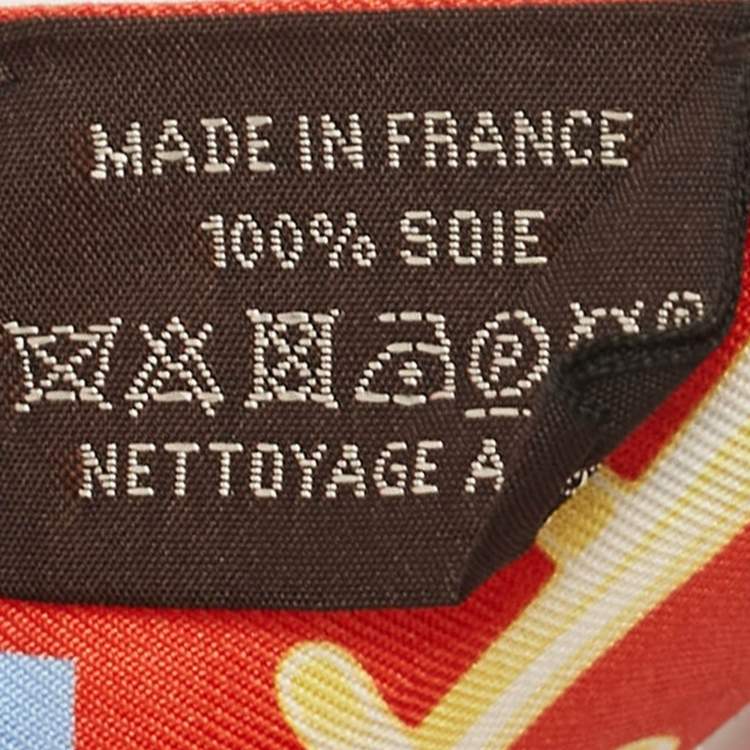 Pre Owned Hermes Orange Silk Do Re Boucles Twilly