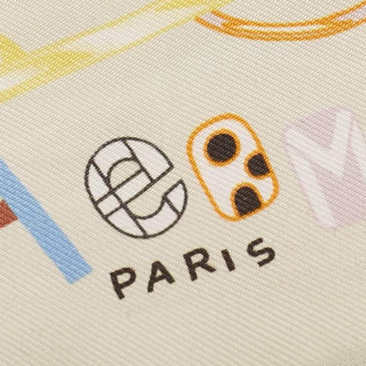 Pre Owned Hermes Orange Silk Do Re Boucles Twilly