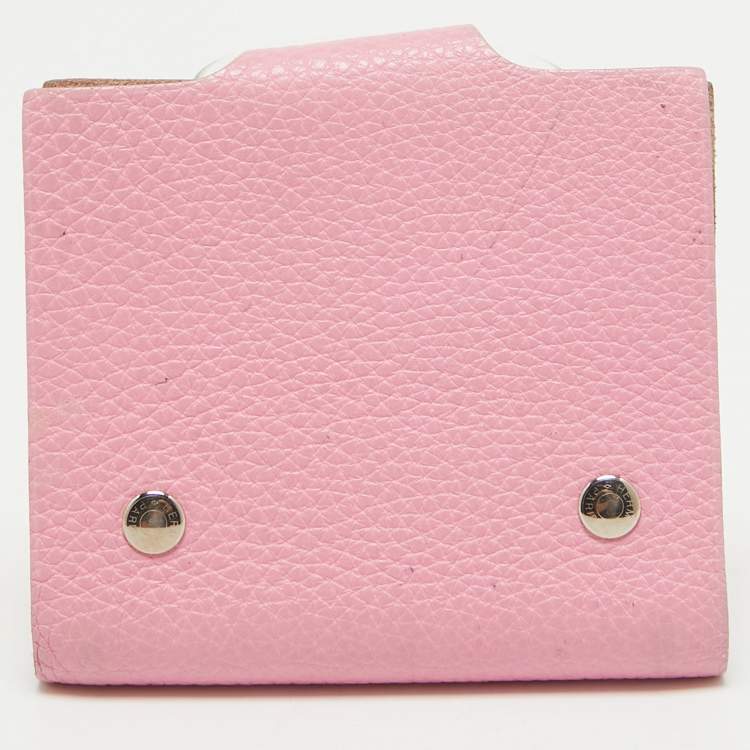 Pre Owned Hermes Pink Togo Leather Ulysse Mini Notebook