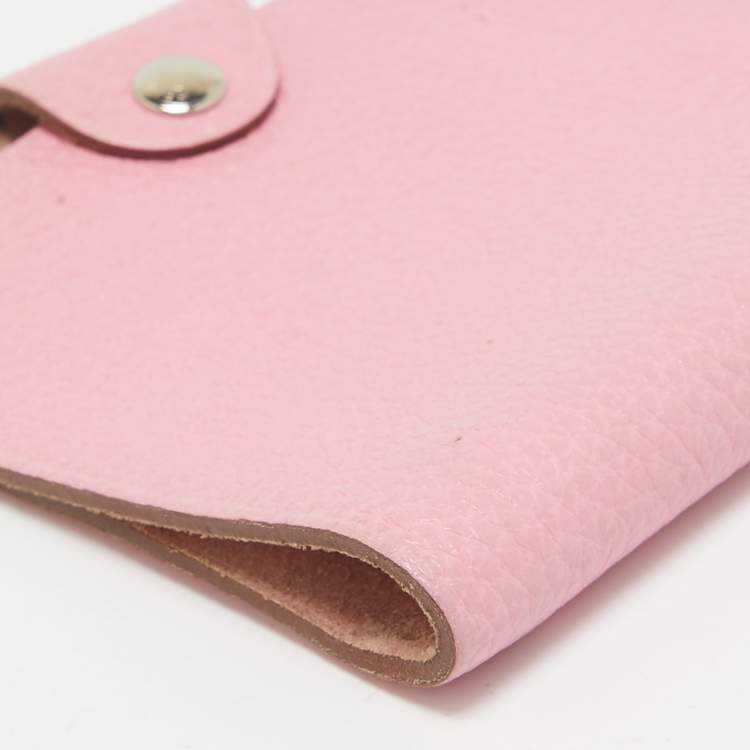 Pre Owned Hermes Pink Togo Leather Ulysse Mini Notebook