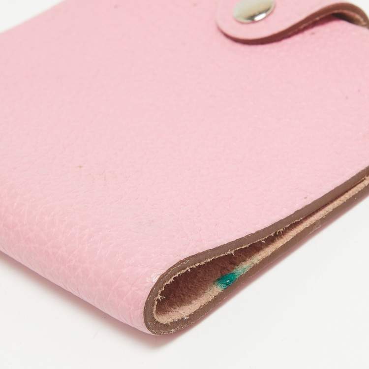 Pre Owned Hermes Pink Togo Leather Ulysse Mini Notebook