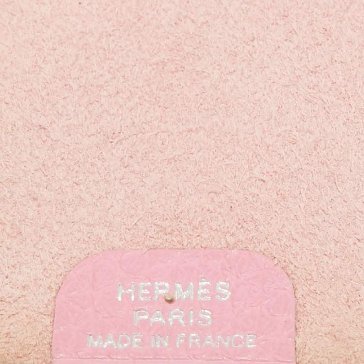 Pre Owned Hermes Pink Togo Leather Ulysse Mini Notebook