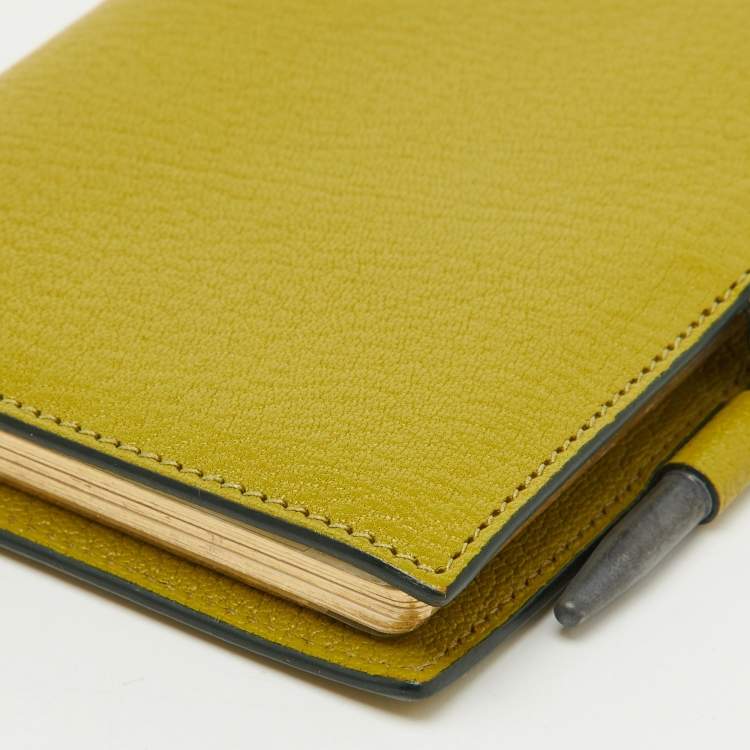 Pre Owned Hermès Vert Chartreuse Mysore Leather Vision Agenda Cover