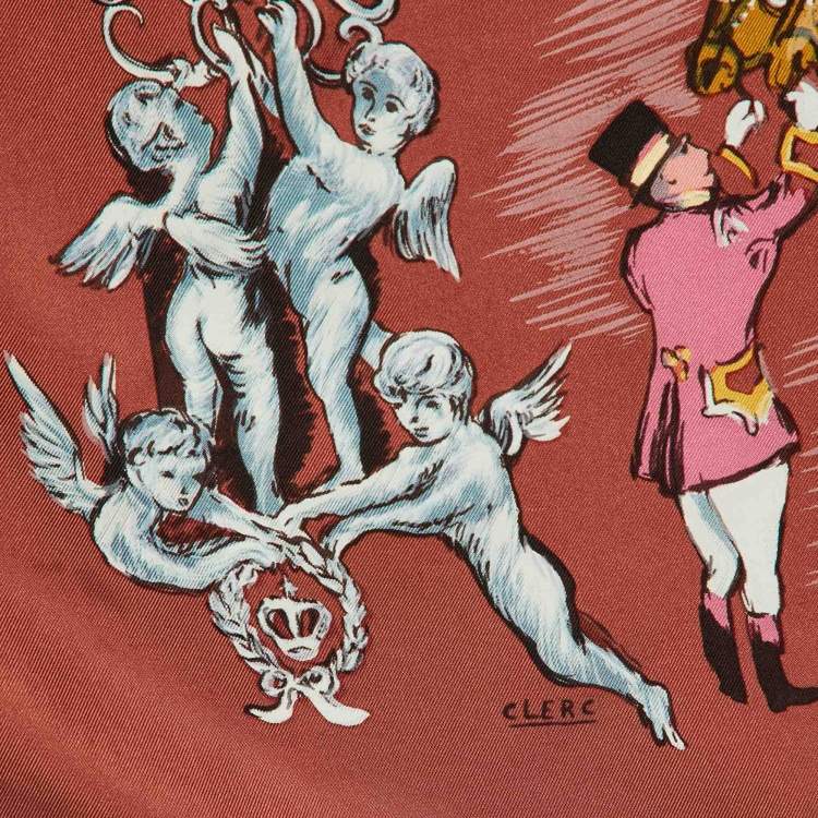 Pre Owned Hermes Multicolor Soiree De Gala Printed Silk Scarf