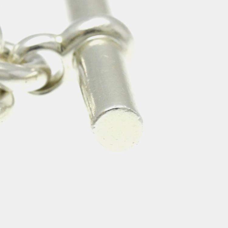 Pre Owned Hermes Chaine D'Ancre Gm Silver 925 No Stone Charm Bracelet Silver