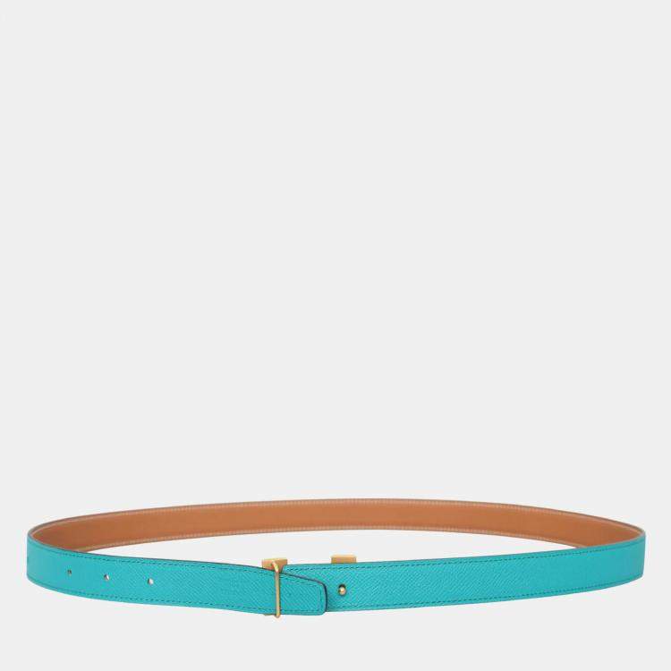 Pre Owned Hermes Brown Epsom, Swift Leather Mini Constance 24 Reversible Belt