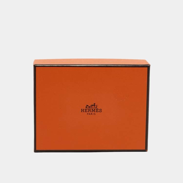 Pre Owned Hermès White/Grey Bride de Cour Silk Twilly Scarf