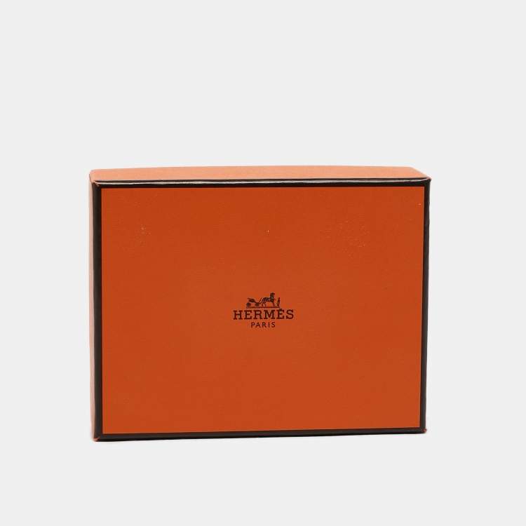 Pre Owned Hermès White/Grey Silk Bride de Cour Twilly