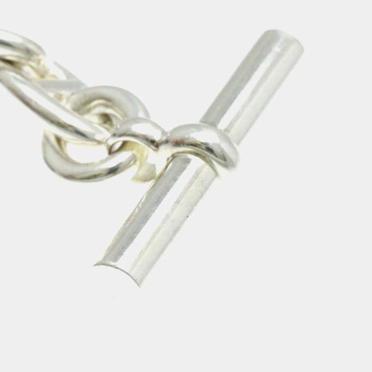 Pre Owned Hermes Silver 925 Chaine D'Ancre Charm Bracelet