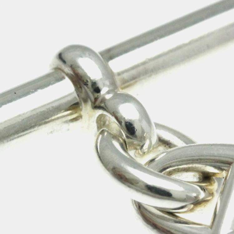 Pre Owned Hermes Silver 925 Chaine D'Ancre Charm Bracelet