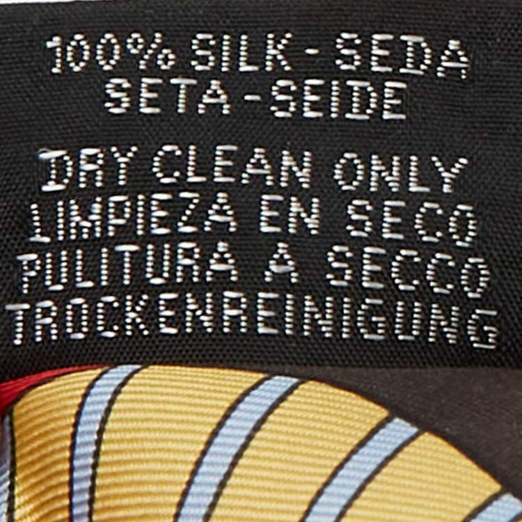 Pre Owned Hermès Red/Yellow Silk Les Murmures de la Foret Silk Twilly