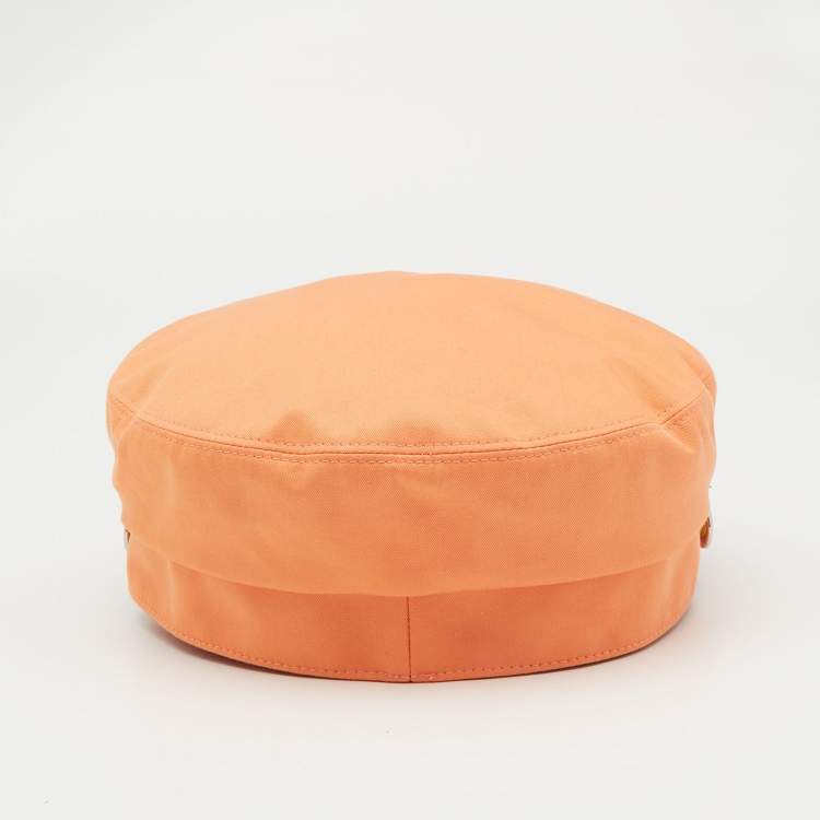 Pre Owned Hermès Orange Cotton Deauville Cap