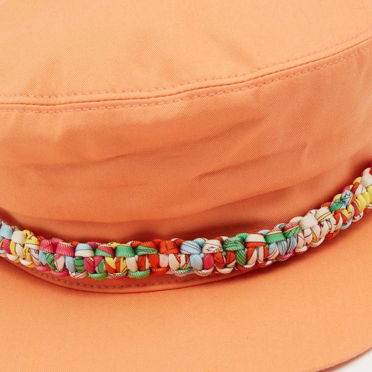 Pre Owned Hermès Orange Cotton Deauville Cap