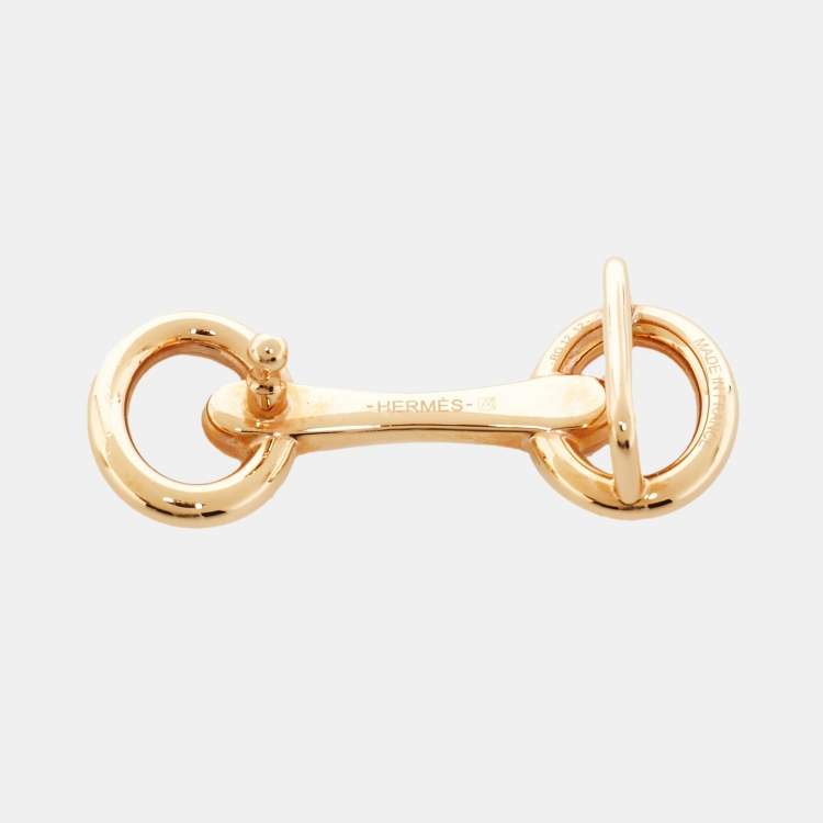 Pre Owned Hermès Rose Gold Finish Metal Heritage Buckle
