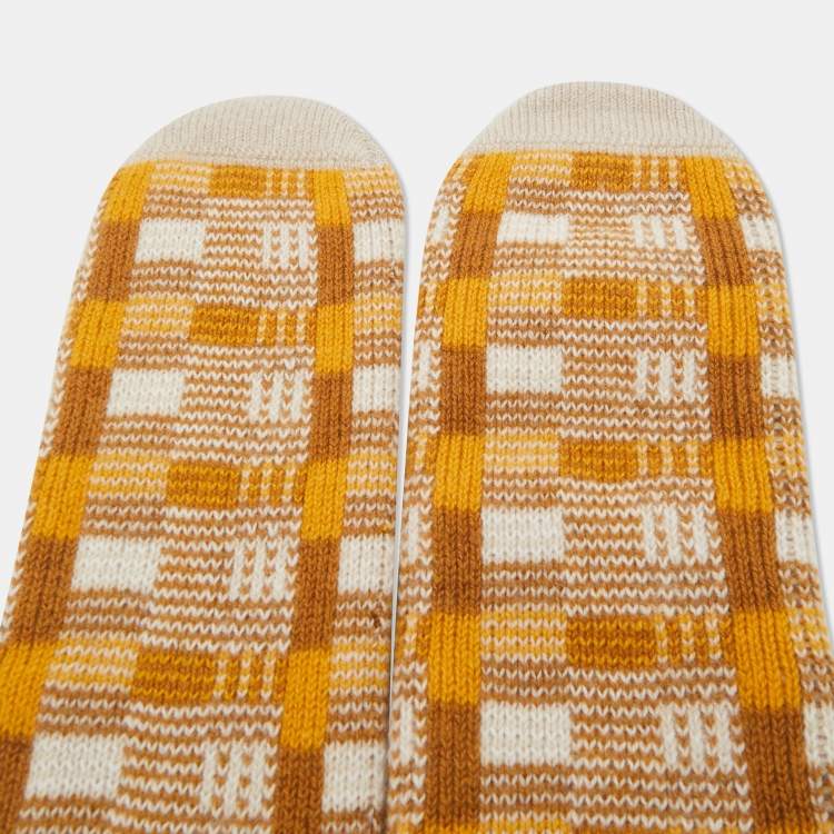 Pre Owned Hermes Brown Cashmere Sherwood Socks