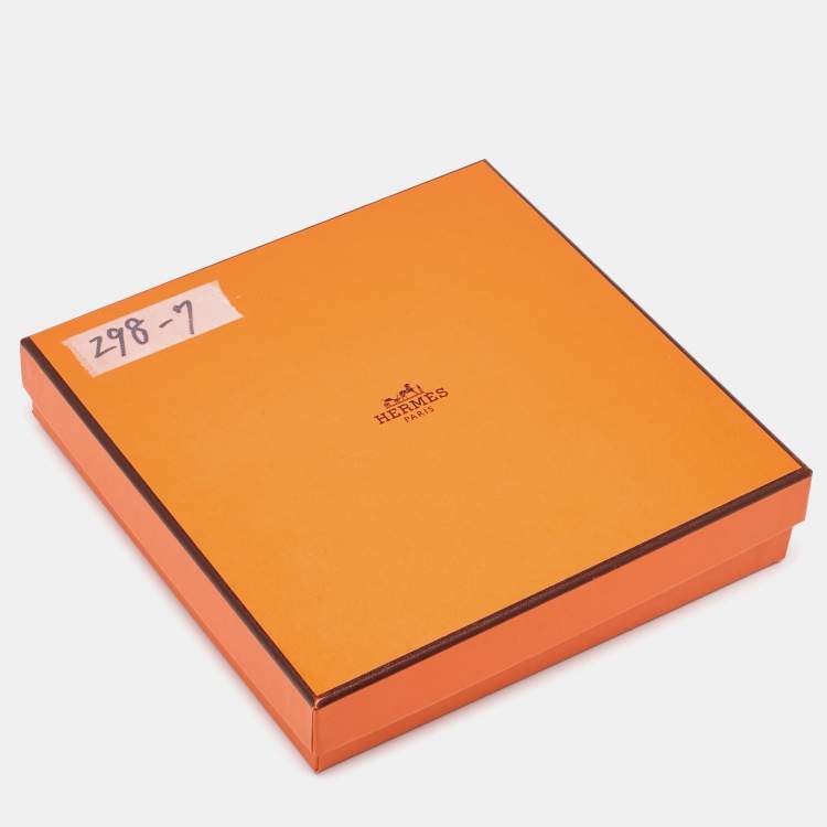 Pre Owned Hermes Marine Blue Entre Ciel et Mer Silk Square Scarf