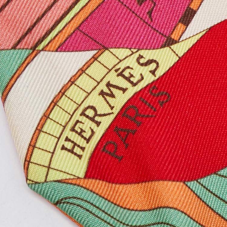 Pre Owned Hermes Multicolor Astrologie Nouvelle Silk Twilly