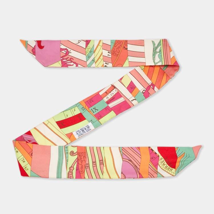 Pre Owned Hermes Multicolor Astrologie Nouvelle Silk Twilly
