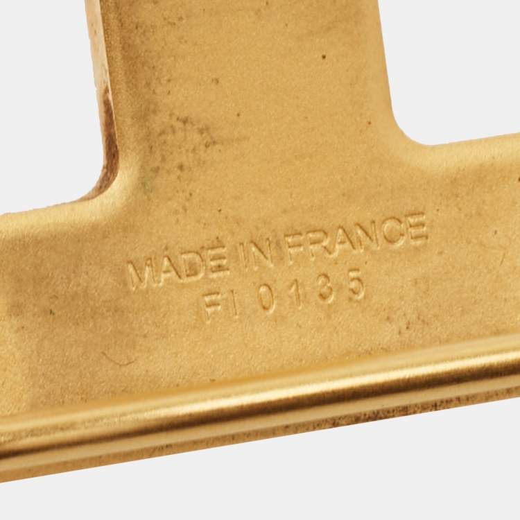 Pre Owned Hermes Gold Plated H Belt Buckle