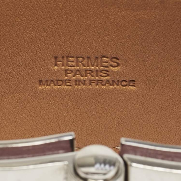 Pre Owned Hermès Bérénice Cuir Leather Palladium Plated Bracelet