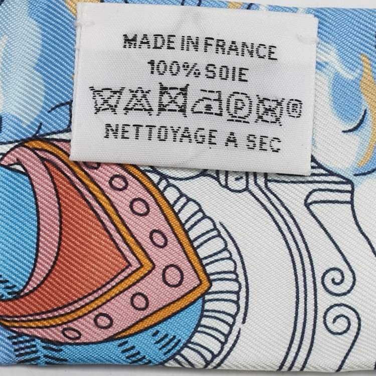 Pre Owned Hermès Multicolor Sur Mon Nuage Printed Silk Twilly