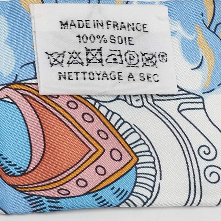 Pre Owned Hermès Multicolor Sur Mon Nuage Printed Silk Twilly