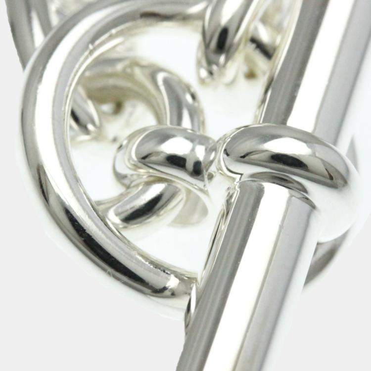 Pre Owned Hermes Silver Chaine D'ancre Chain Bracelet