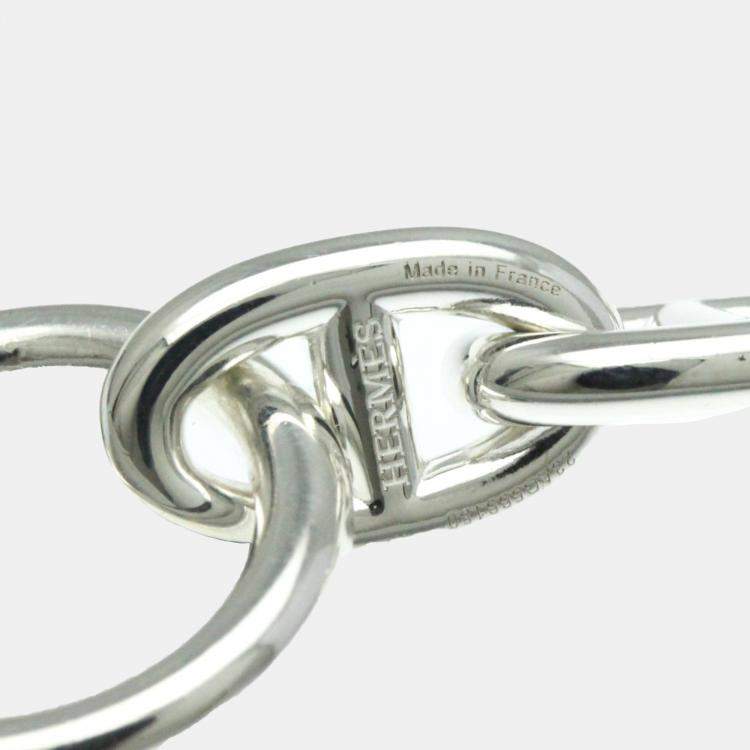 Pre Owned Hermes Silver Chaine D'ancre Chain Bracelet