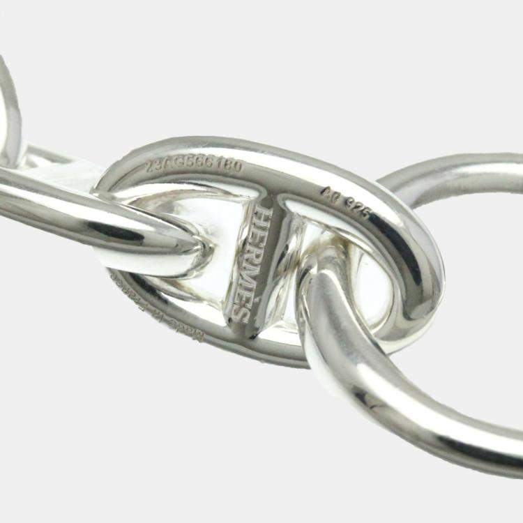 Pre Owned Hermes Silver Chaine D'ancre Chain Bracelet