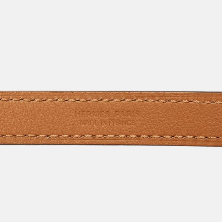 Pre Owned Hermes Noir Epsom Leather Pop H Buckle Belt 70 CM