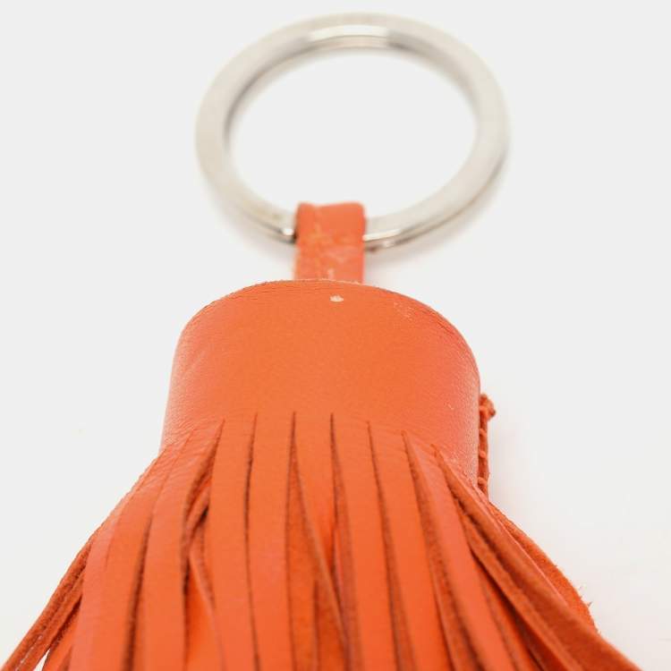 Pre Owned Hermès Orange Leather Milo Carmen Keyring