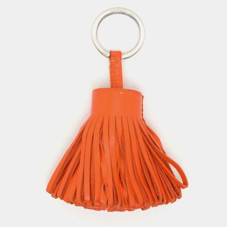 Pre Owned Hermès Orange Leather Milo Carmen Keyring