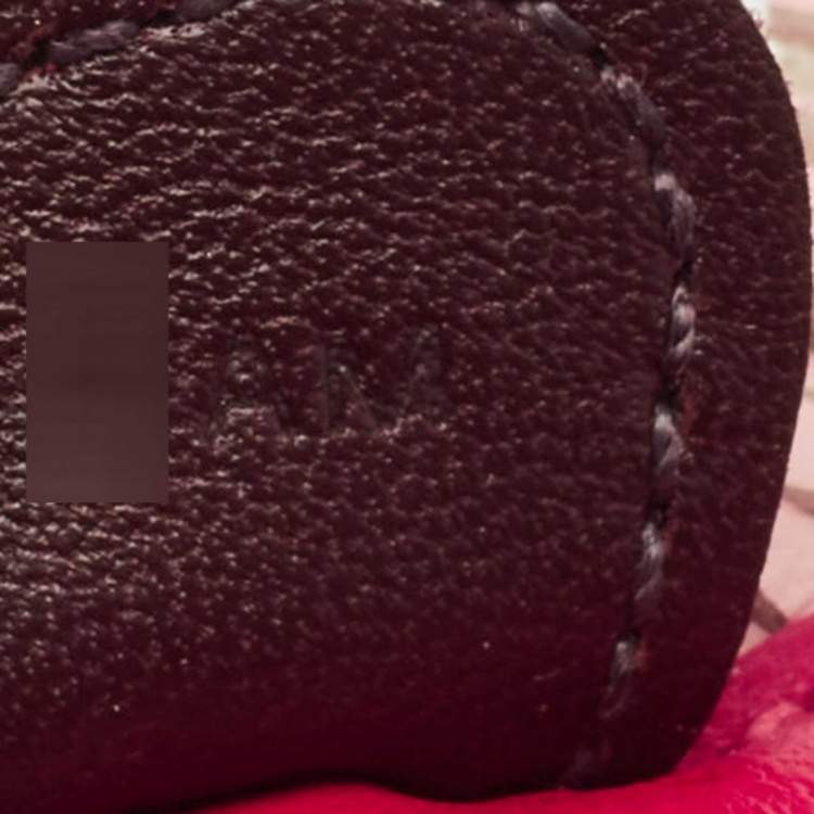 Pre Owned Hermès Framboise/Rose Sakura/Rouge Sellier Milo Leather GriGri Rodeo Bag Charm PM