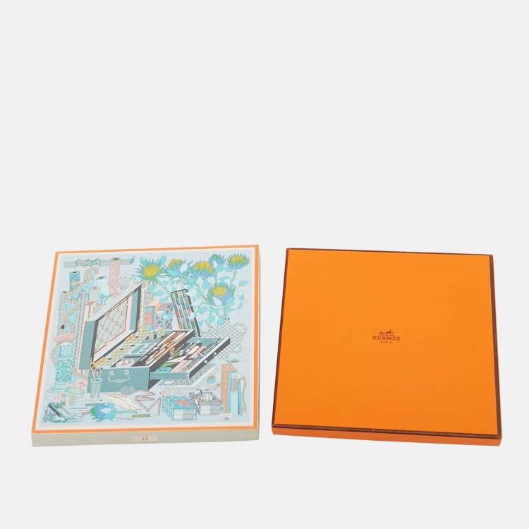 Pre Owned Hermès Multicolor Les Tresors D'Un Artiste Printed Silk Square Scarf